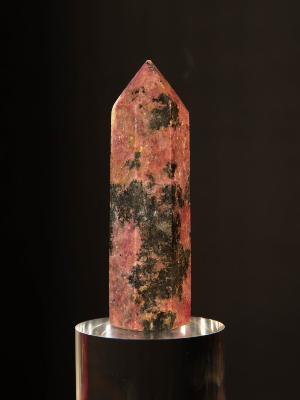 Natural Rhodonite Crystal Tower Point 3.5” - Picture 4 of 9